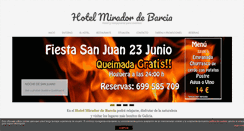 Desktop Screenshot of hotelmiradordebarcia.es